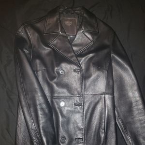 Coach Black Leather Double Breastd Peacock Almost Identical to 2023 Runway Style